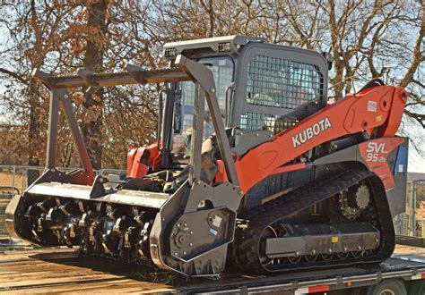 kubota skid steer with mulcher for sale|used skid steer forestry mulcher.